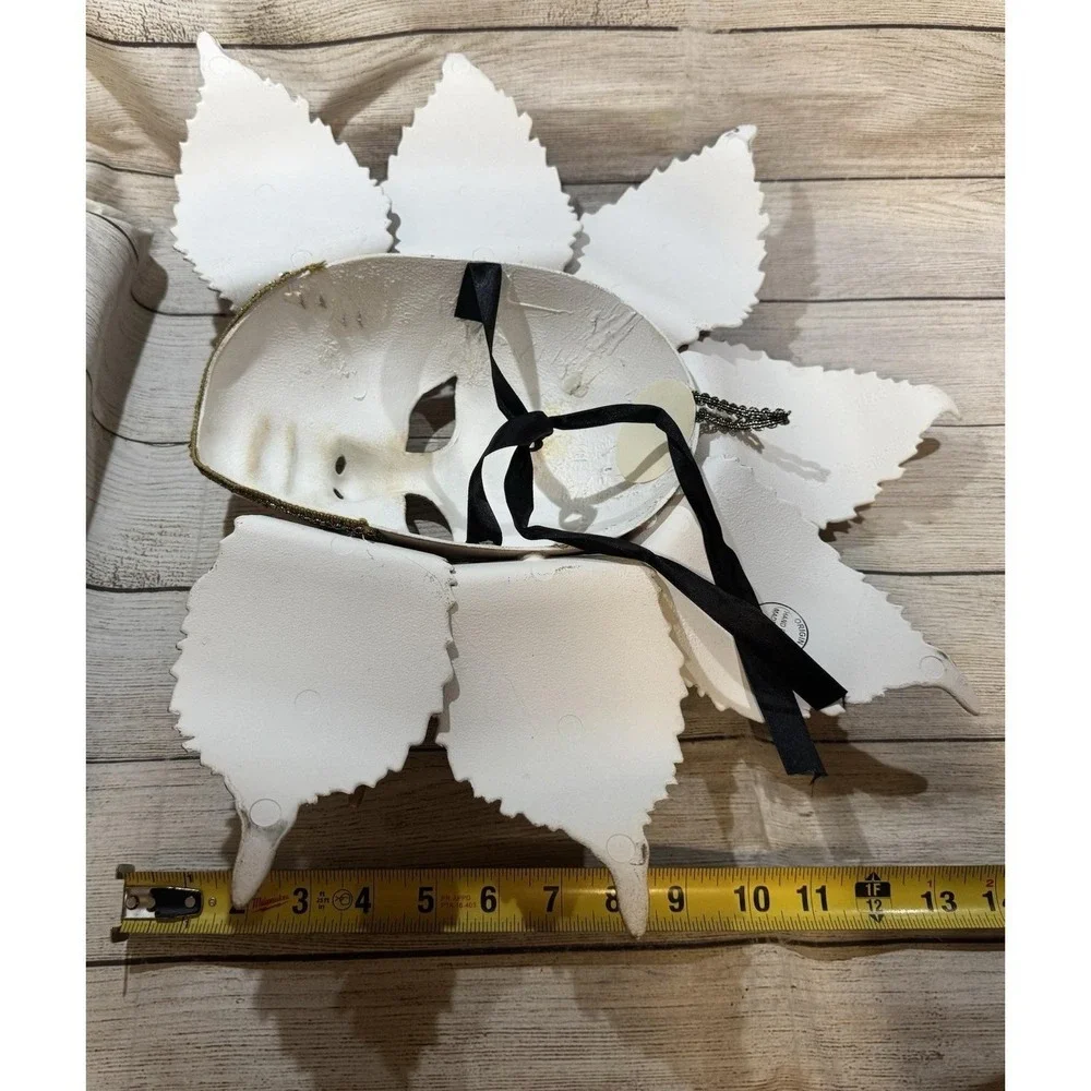 Vintage Hand Painted Masquerade Venetian Mask Original Venezia Italy Fall Color